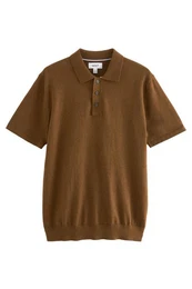 Polokragenpullover Gestricktes Polo-Shirt (1-tlg)