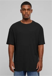 URBAN CLASSICS T-Shirt Organic Oversized Rib Tee Schwarz