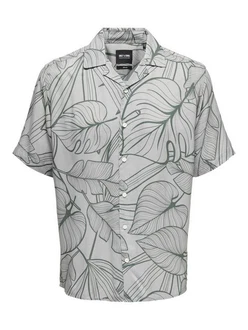 ONLY & SONS Kurzarmhemd Hemd mit Resort Kragen 7346