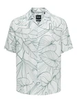 ONLY & SONS Kurzarmhemd Hemd mit Resort Kragen 7346 Weiß
