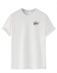 RMK T-Shirt Herren Shirt kurzarm Rundhals Basic Liebe Print Weiß