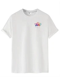 RMK T-Shirt Herren Shirt kurzarm Rundhals Basic Liebe Print Weiß/Lila/Grau