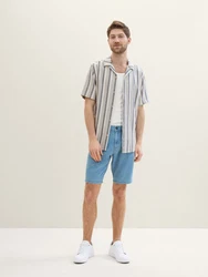TOM TAILOR Jeansshorts TTJOSH Regular Slim Jeans Shorts Blau/Hellblau