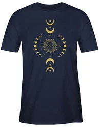 Shirtracer T-Shirt Yoga Namaste Mandala Chakra Yoga Dunkelblau/Lila