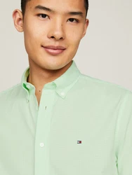 Tommy Hilfiger Kurzarmhemd FLEX GINGHAM RF SHIRT mintgrün/optisch weiß