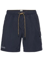 camel active Badeshorts mit Cargotasche (1-St) Dunkelblau/Blau