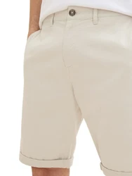 TOM TAILOR Chinoshorts mit Markenlabel Khaki/Weiß/Beige/Creme