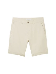 TOM TAILOR Chinoshorts mit Markenlabel Khaki/Weiß/Beige/Creme