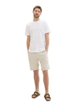 TOM TAILOR Chinoshorts mit Markenlabel Khaki/Weiß/Beige/Creme
