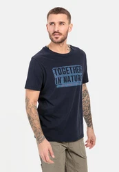 camel active T-Shirt Organic Cotton Dunkelblau/Blau/Hellblau