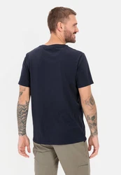 camel active T-Shirt Organic Cotton Dunkelblau/Blau/Hellblau
