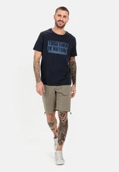 camel active T-Shirt Organic Cotton Dunkelblau/Blau/Hellblau