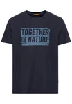 camel active T-Shirt Organic Cotton Dunkelblau/Blau/Hellblau