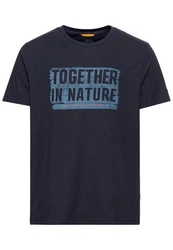 camel active T-Shirt Organic Cotton Dunkelblau/Blau/Hellblau