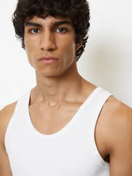 Marc O'Polo Tanktop Iconic Rib Weiß/Creme