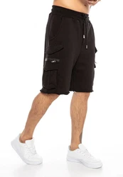 RedBridge Sweatshorts Herren Shorts Cargo Sweatpants Schwarz