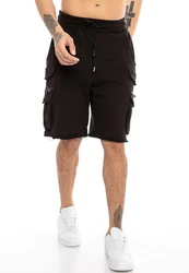 RedBridge Sweatshorts Herren Shorts Cargo Sweatpants Schwarz