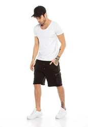 RedBridge Sweatshorts Herren Shorts Cargo Sweatpants Schwarz