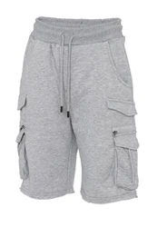 RedBridge Sweatshorts Herren Shorts Cargo Sweatpants Grau/Hellgrau