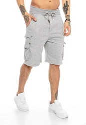 RedBridge Sweatshorts Herren Shorts Cargo Sweatpants Grau/Hellgrau