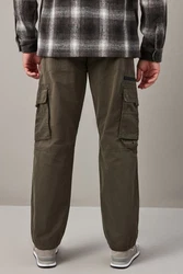 Next Relaxed Fit Funktions-Cargohose mit Gürtel (2-tlg) Khaki/Dunkelgrün