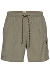 camel active Badeshorts mit Cargotasche (1-St) Khaki/Dunkelgrün