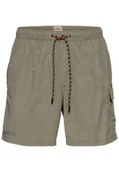 camel active Badeshorts mit Cargotasche (1-St) Khaki/Dunkelgrün