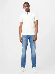 Gant Poloshirt Regular Contrast Pique Rugger Weiß/Creme/Blau