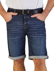 DENIMFY Jeansshorts DFBo Regular Fit Bermudashorts Dunkelblau/Blau/Hellblau