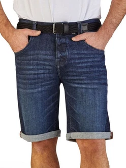 DENIMFY Jeansshorts DFBo Regular Fit Bermudashorts Dunkelblau/Blau/Hellblau