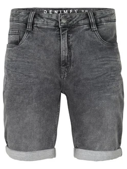 DENIMFY Jeansshorts DFAri Regular Fit Dunkelgrau/Grau/Hellgrau/Schwarz