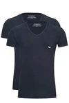 EMPORIO ARMANI Herren T-Shirt 2er Pack V-Neck Marine