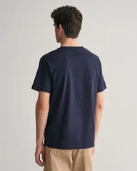 Gant T-Shirt Style CONTRAST SMALL LOGO TSHIRT Dunkelblau/Grau/Dunkelrot/Schwarz