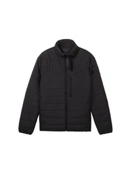 TOM TAILOR Manteljacke Outdoorjacke Schwarz/Grau/Dunkelgrau