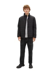 TOM TAILOR Manteljacke Outdoorjacke Schwarz/Grau/Dunkelgrau