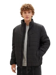TOM TAILOR Manteljacke Outdoorjacke Schwarz/Grau/Dunkelgrau