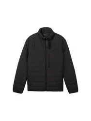 TOM TAILOR Manteljacke Outdoorjacke Schwarz/Grau/Dunkelgrau