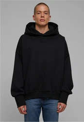 URBAN CLASSICS Kapuzenpullover High Low Hoody Schwarz/Dunkelgrau