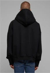 URBAN CLASSICS Kapuzenpullover High Low Hoody Schwarz/Dunkelgrau