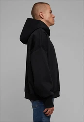 URBAN CLASSICS Kapuzenpullover High Low Hoody Schwarz/Dunkelgrau