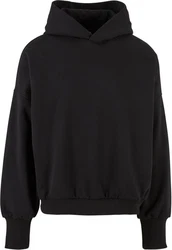 URBAN CLASSICS Kapuzenpullover High Low Hoody Schwarz/Dunkelgrau
