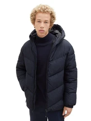 TOM TAILOR Steppmantel hooded puffer jacket Dunkelblau/Schwarz/Blau