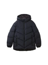 TOM TAILOR Steppmantel hooded puffer jacket Dunkelblau/Schwarz/Blau