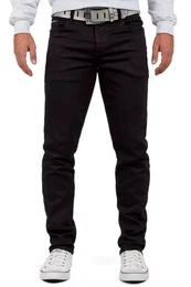Slim-fit-Jeans Casual Hose BA-CD533 Schwarz W31/L30 (1-tlg) mit lssiger Stonewashed Waschung