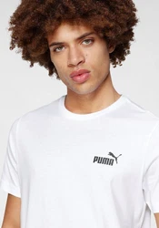 PUMA T-Shirt Essentials Small Logo Tee Herren Weiß/Grau/Lila