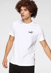 PUMA T-Shirt Essentials Small Logo Tee Herren Weiß/Grau/Lila