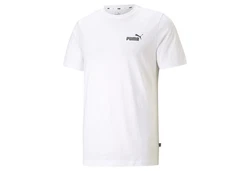 PUMA T-Shirt Essentials Small Logo Tee Herren Weiß/Grau/Lila