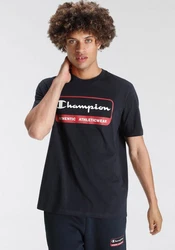 Champion T-Shirt Graphic Shop Crewneck Dunkelblau/Schwarz/Beige/Grau