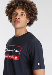Champion T-Shirt Graphic Shop Crewneck Dunkelblau/Schwarz/Beige/Grau