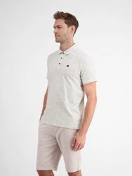 LERROS Poloshirt POLO-KNOPF Grau/Creme/Weiß/Silber/Khaki